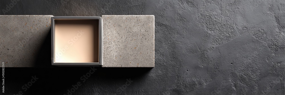 Aufkleber modern tile grout packaging displayed on a dark background highlighting a clear center
