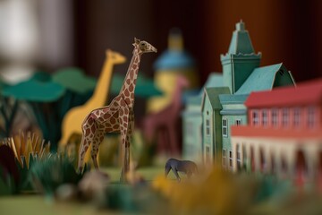 Obraz premium Paper craft animals