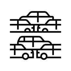 traffic flow highway road line icon vector illustration