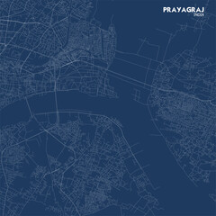 Zoomed-In Prayagraj Highway Blueprint Map