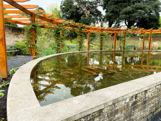 Walk in physic garden in St Anns park in Dublin on the spring time, Ireland