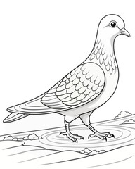 Dove coloring pages for kids