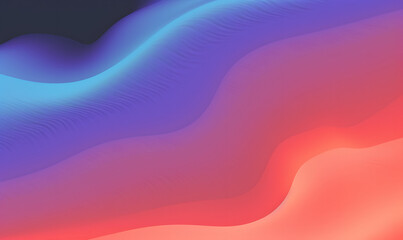 Abstract Modern Landscape Art background with Geometric Waves Mountains with Sunset, Vibrant Colorful Digital illustration
