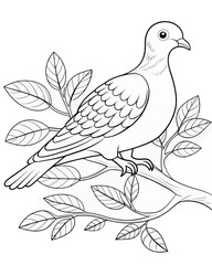 Dove coloring pages for kids