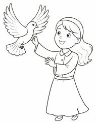 Dove coloring pages for kids