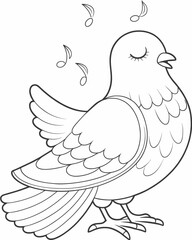 Dove coloring pages for kids
