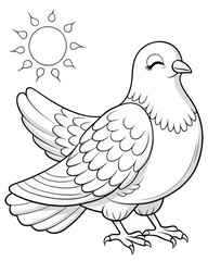 Dove coloring pages for kids