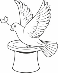 Dove coloring pages for kids