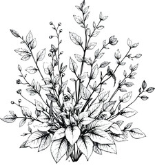 black and white floral background