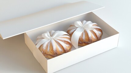 Elegant Bundt Cakes in a White Gift Box