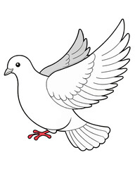 Dove coloring pages for kids