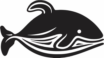 Elegant Whale Silhouette Logo...
