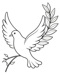 Obraz premium Dove coloring pages for kids