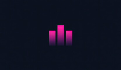 Vibrant magenta audio equalizer graphic
