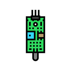 flame sensor module color icon vector illustration