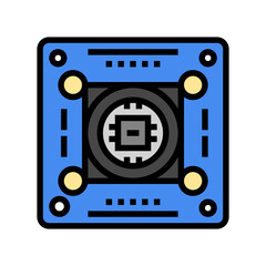 color detection sensor color icon vector illustration