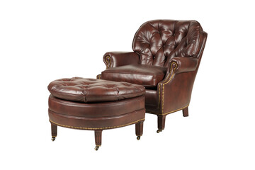 brown leather armchair isolated  Contemporary Tufted Leather Club Chair 