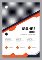 Corporate identity template with business flyer decoration.