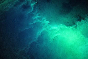 Fototapeta premium Subtle light shifts in the vibrant, blended, grainy aquamarine spectrum provide soft texture