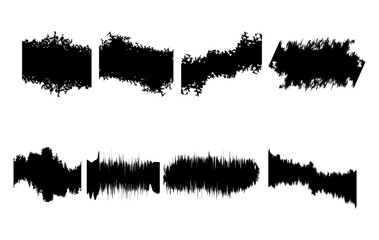 Collection of Irregular Hand Drawn Brush Stroke Shapes