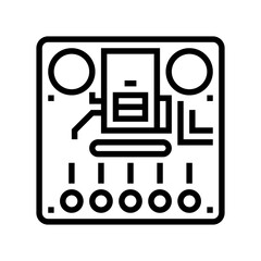 gesture recognition sensor line icon vector illustration