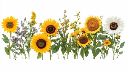 Vibrant Summer Floral Arrangement: Sunflowers and Wildflowers
