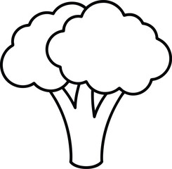 vector illustration of  broccoli