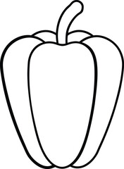 bell pepper on white background