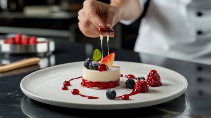 Gourmet Dessert Preparation: A Culinary Masterpiece