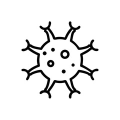 Virus Icon – Microorganism Germ Pathogen Line Art Vector Symbol