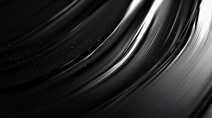 Abstract Black Swirls: Dynamic Fluid Motion Design