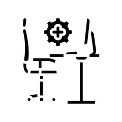 ergonomics employee health glyph icon vector illustration