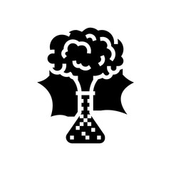 chemical reaction research development glyph icon vector illustration