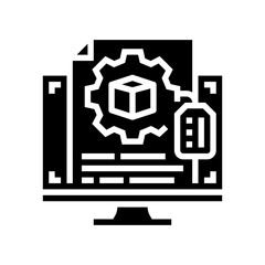 technology prototype research development glyph icon vector illustration