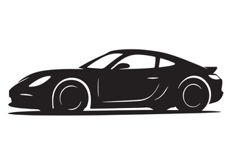 sport car logo design vector silhouette, car automobile vehicle logo icon silhouette, vector illustration silhouette super sports car, sports car silhouette vector illustration on a white background