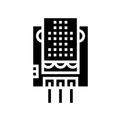 temperature sensor module glyph icon vector illustration