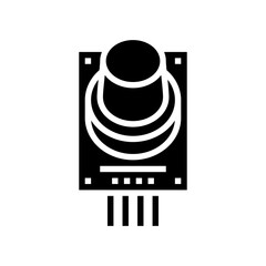 gas sensor module glyph icon vector illustration