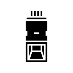 fingerprint sensor module glyph icon vector illustration