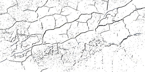 Abstract background. Graphic illustration with transparent background. Rustic cracked texture with many cracks and scratches.Abstract grunge black and white distressed texture background.

