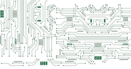 Technology green circuit board background abstract pattern.