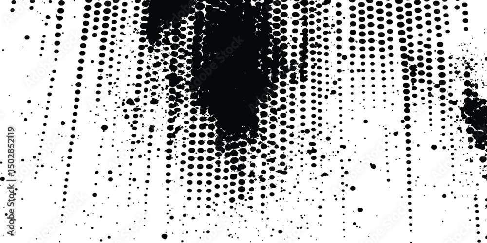 Fototapete vector halftone dotted grunge texture. grunge texture on distress back background. glitch distorted 
