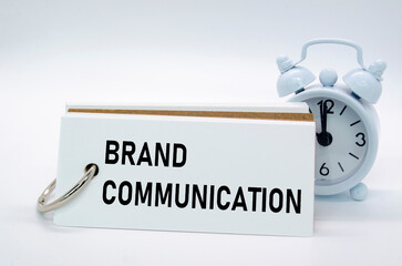 Brand communication phrase on white cover page demonstrating messaging clarity and outreach...