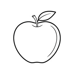 Apple on white background vector illustration.