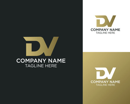 DV letters monogram elegant Luxury logo Design