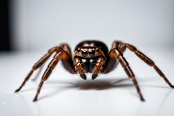 A spider on a white surface