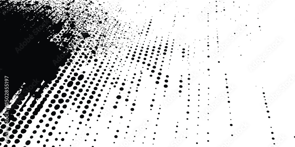 Fototapete vector halftone dotted grunge texture. grunge texture on distress back background. glitch distorted 