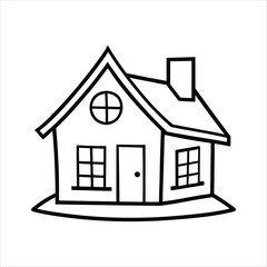 Home on white background vector illustration