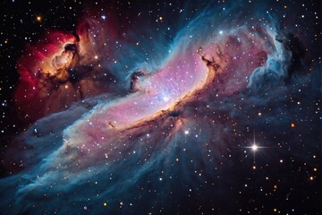 Obraz premium A picture of beautiful stars shining in the dark blue night sky