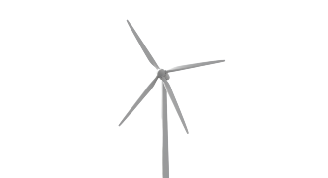 Simple Gray Wind Turbine Icon Vector Illustration Isolated on White Background