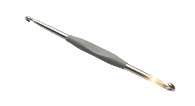 Double-ended crochet hook isolated PNG with Transparent Background